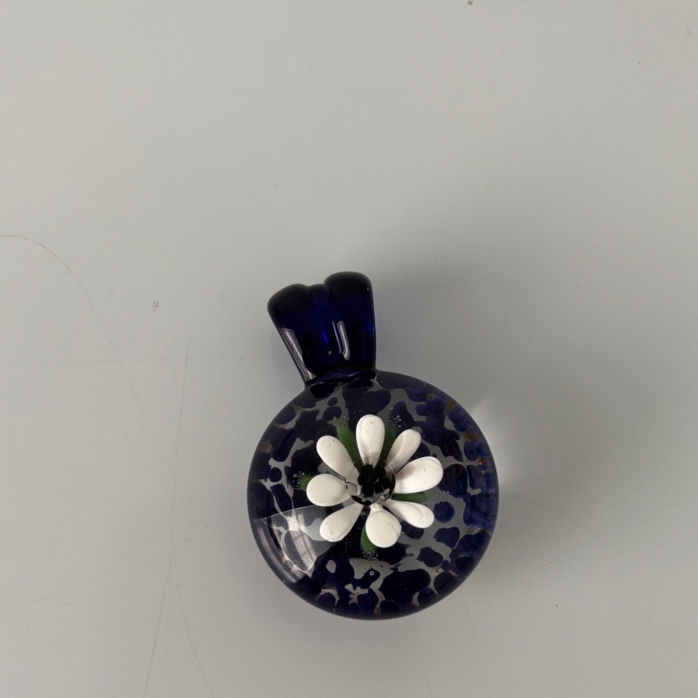 Elegant Black and White Floral Pendant